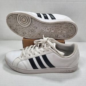 Adidas‎ Neo Baseline Women's 9 White Black Casual Sneakers Shoes